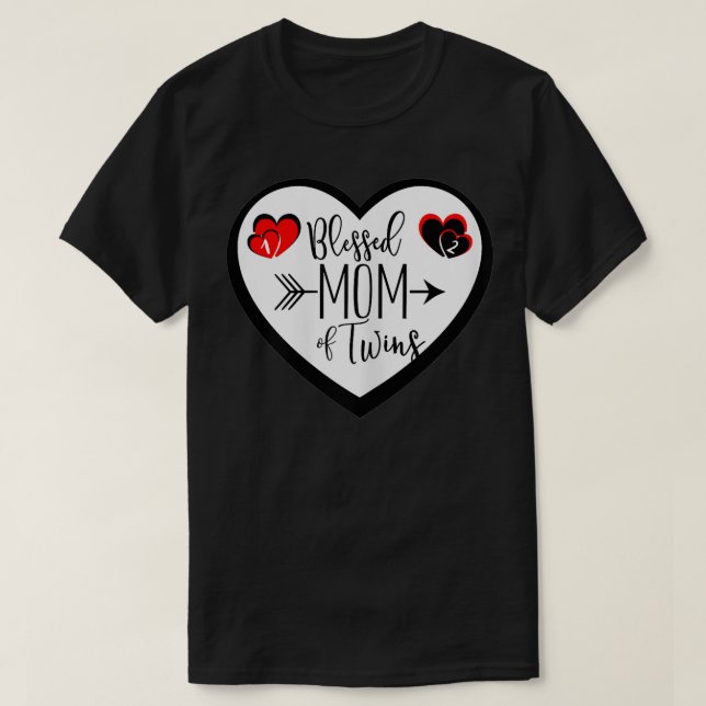 Kvinna i Mamma av Twillingar som har gåtts T Shirt (Design framsida)