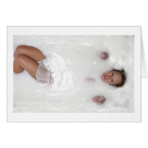 Kvinna i Mjölk Hälsningskort