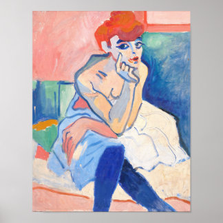 Kvinna i nattlinne av Andre Derain Poster