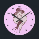 Kvinna i Päls Stole Art Deco Rund Klocka<br><div class="desc">En kvinna som var klädd i en hatt och päls stal handskar konsthanddukens väggklocka. Klicka på Anpassa om du vill lägga till text och ändra teckensnitt storlekt, stil och färg. Kontakta mig om du har några designfrågor eller designförfrågningar. Den här bilden finns på många produkter i min butik. Besök min...</div>
