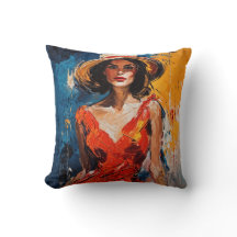 Kvinna i Red Cocktail Dress