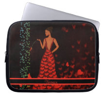 Kvinna i Red Dress Electronics Bag