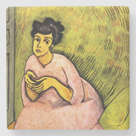 Kvinna i Rosa (Elegant Dam) (Female Porträtt) kons Stenunderlägg