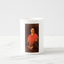 Kvinna i rött (Vintage italiensk konst)