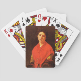 Kvinna i rött (Vintage italiensk konst) Casinokort