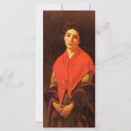 Kvinna i rött (Vintage italiensk konst) Kort