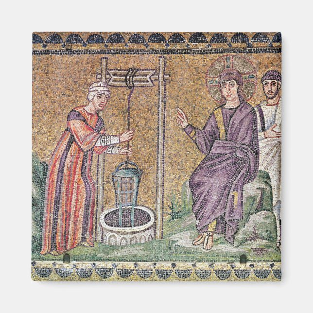 Kvinna i Samaria vid brunnen Magnet (Framsidan)