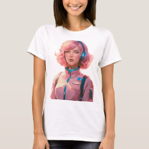 Kvinna i sci-fi stil t shirt