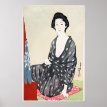 Kvinna i sommarkläder av Goyō Hashiguchi (1920)