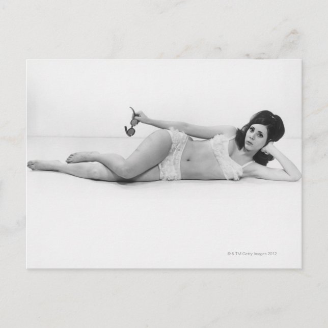 Kvinna i Swimwear Vykort (Framsida)