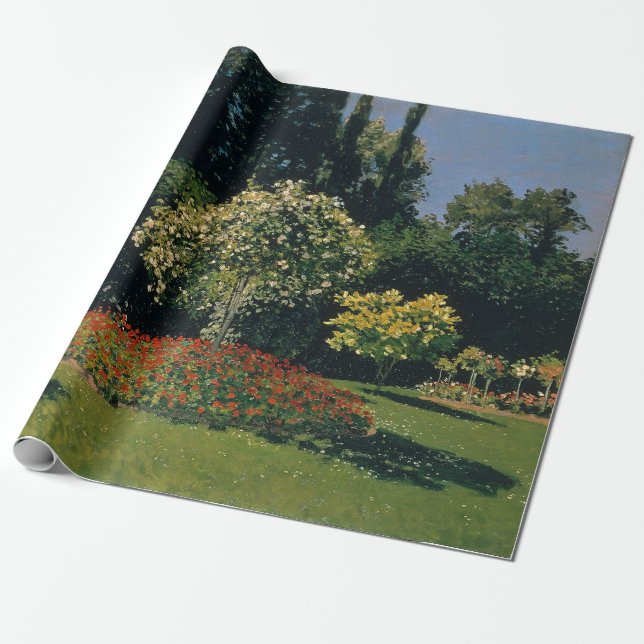 Kvinna i trädgården - Claude Monet Presentpapper (Utrullad)