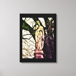 Kvinna i Winter Canvastryck