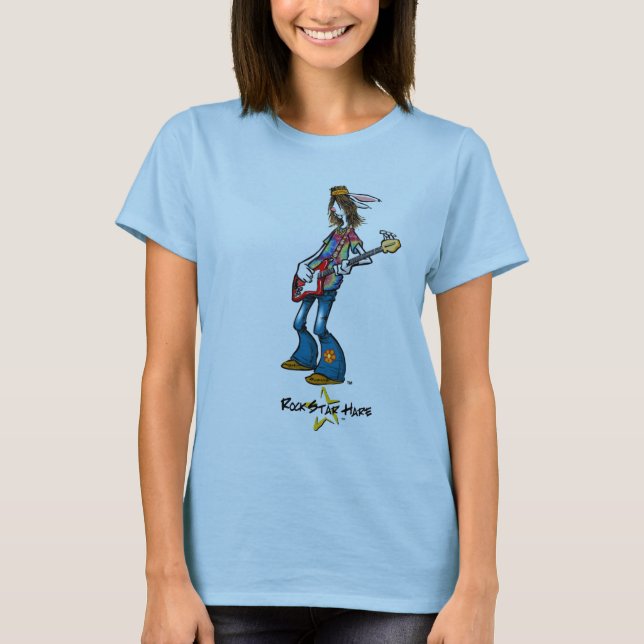 Kvinna inpassade 60-talHare Tee Shirt (Framsida)