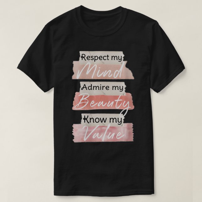 Kvinna jag är Beauty RAK MBV VNeck T Shirt (Design framsida)