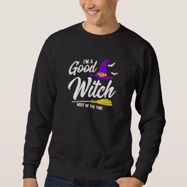 Kvinna jag är Bra Witch Lång Ärmad Tröja (Framsida)
