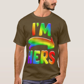 Kvinna jag är Hers Bi Biseual LGBT Pride Månad T Shirt