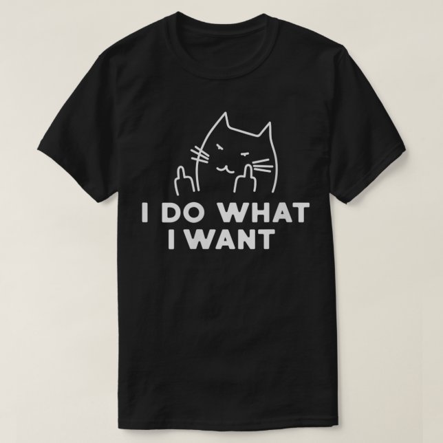 Kvinna jag gör vad jag vill ha Kat VNeck T Shirt (Design framsida)