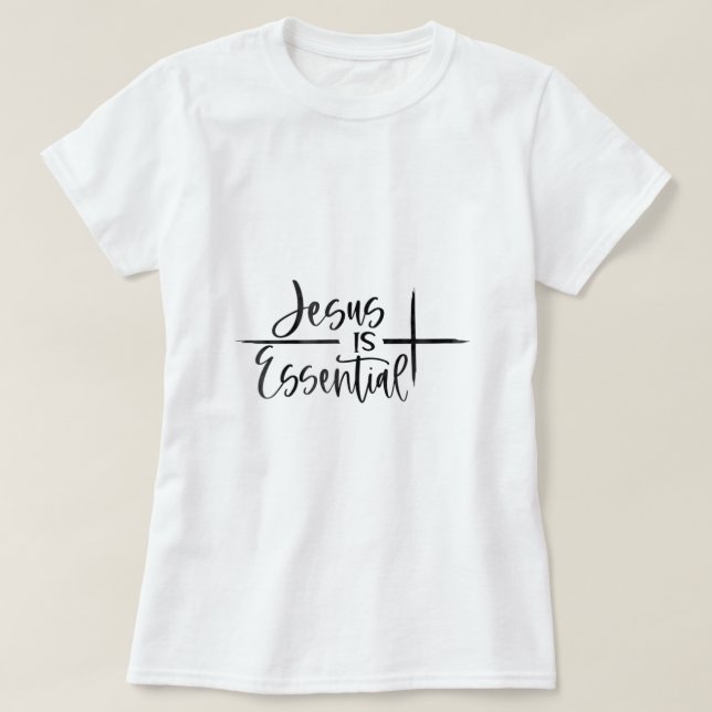 Kvinna Jesus är Essential Kor Christian374 T Shirt (Design framsida)