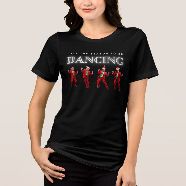 Kvinna julklapp Dancing T-shirt (Framsida)
