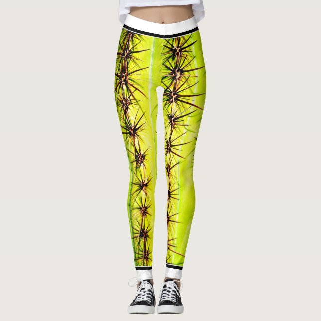 Kvinna kaktusdamasker leggings (Framsida)