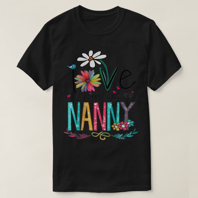 Kvinna Kärlek heter Nanny shirt T Shirt (Design framsida)
