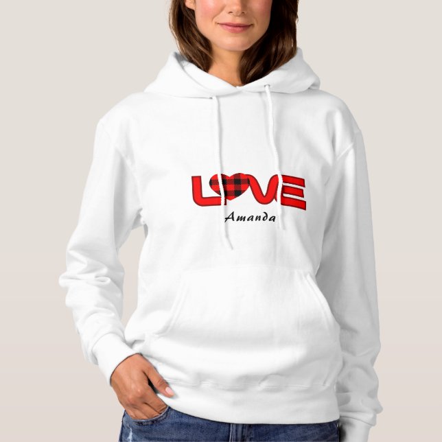 Kvinna Kärlek Pullover Hoodie Sweatshirt T Shirt (Framsida)