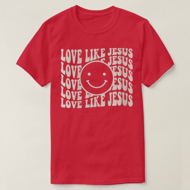 Kvinna Kärlek som Jesus Jesus kyrkors Religiösa Ch T Shirt (Design framsida)