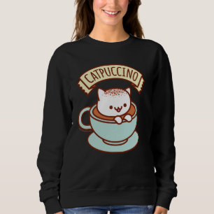 Kvinna katttröja - "CATPUCCINO ", T Shirt