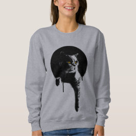 Kvinna katttröja: Stencilera "att hänga ut ", Tee Shirt