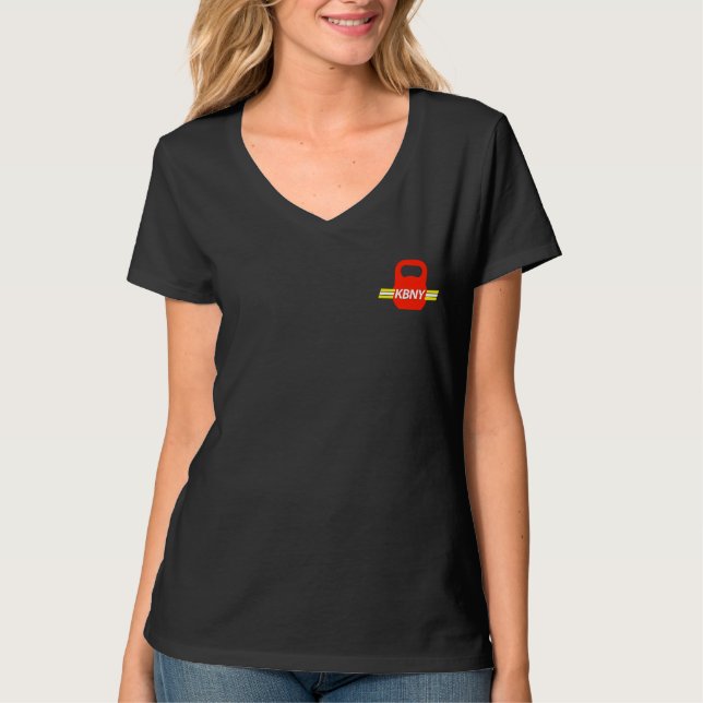 Kvinna KBNY-V-Nacke utslagsplats T Shirt (Framsida)