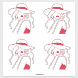 Kvinna Klistermärken