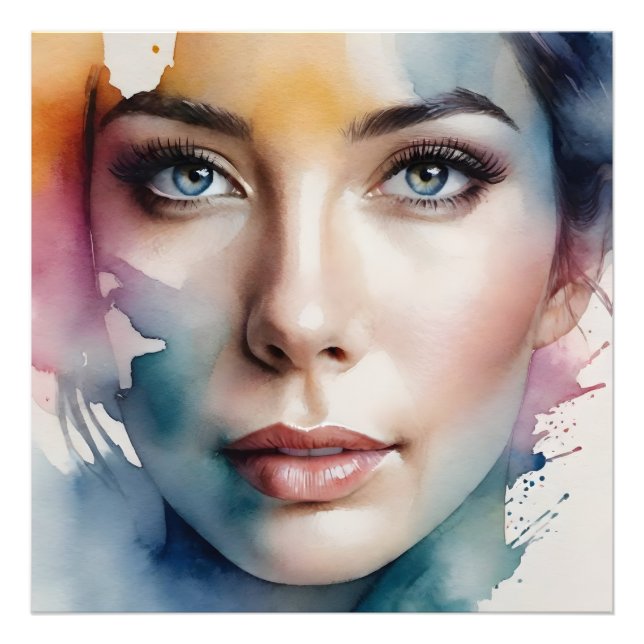 Kvinna konst för exponering av dubbla fototryck (Framsidan)