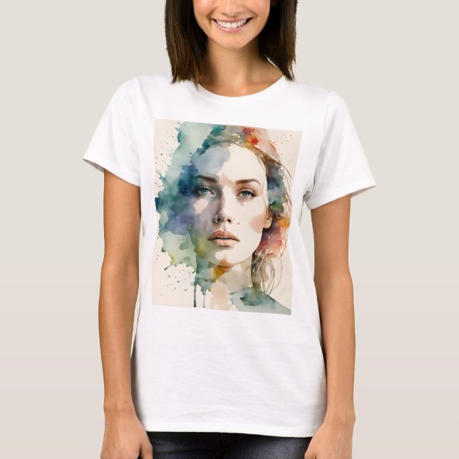 Kvinna konst för exponering av dubbla t shirt (Framsida)