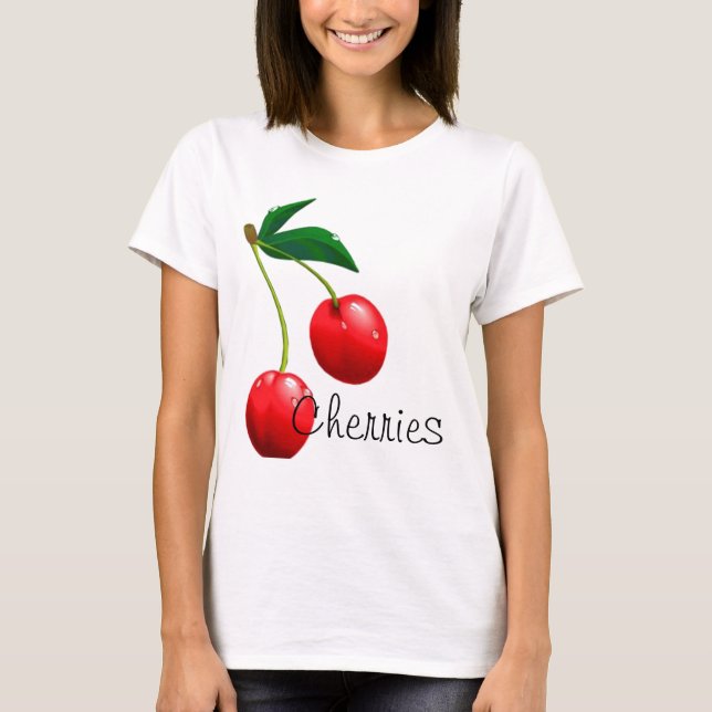 KVINNA KÖRSBÄRUTSLAGSPLATS TEE SHIRT (Framsida)