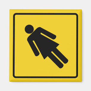 Kvinna Korsningszon Magnet