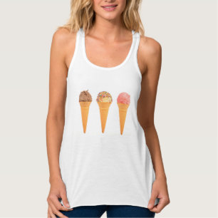 Kvinna kotteFlowy tanktop Linne Med Racerback
