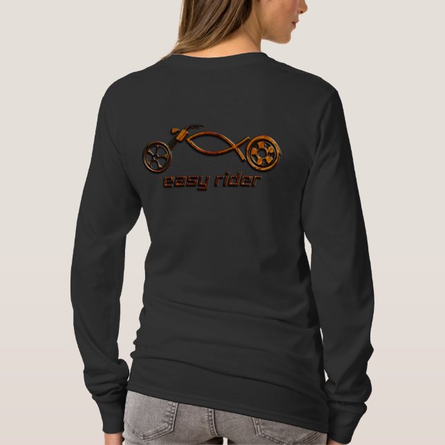 Kvinna kristna biker tee shirt (Baksida)