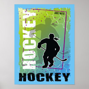 Kvinna (kvinnlig) abstrakt hockeyspelare för poster