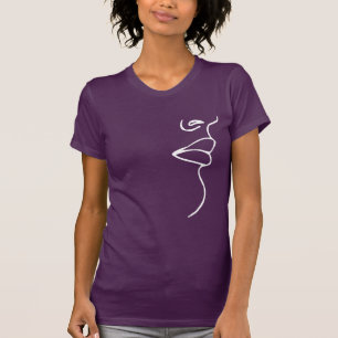 KVINNA KYSSAR VÄNSTER SIDA - VIT -.png T-shirt