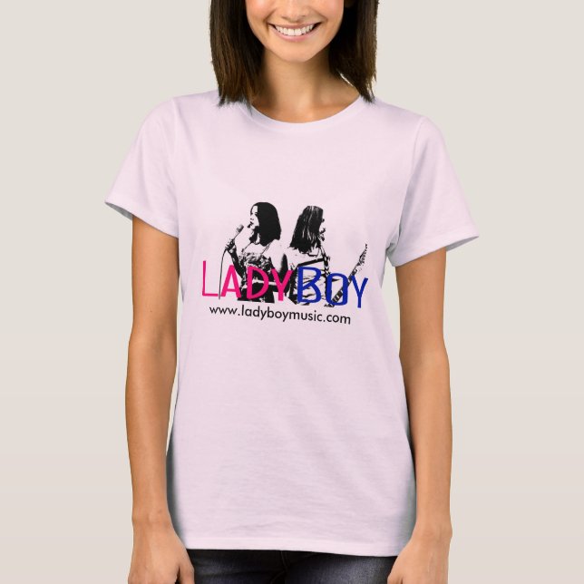 Kvinna LadyBoyT-tröja T Shirt (Framsida)