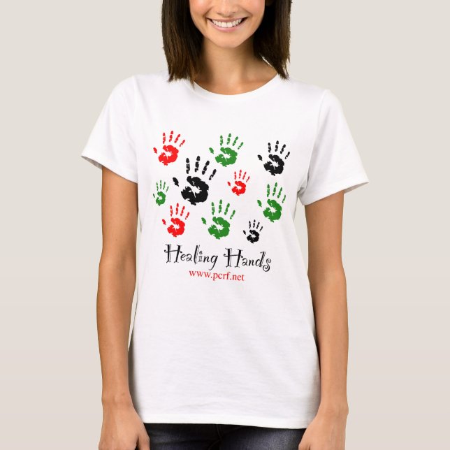 Kvinna läka händerskjorta t-shirt (Framsida)