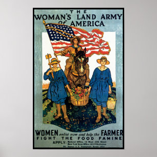 Kvinna landarmé poster