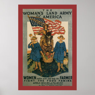 Kvinna landarmé poster