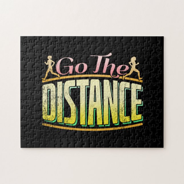 Kvinna lång Avstånd - Springerna Marathon Pussel (Horisontell)