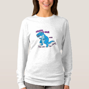 Kvinna långärmadT-tröja - T-Rex matar mig T Shirt
