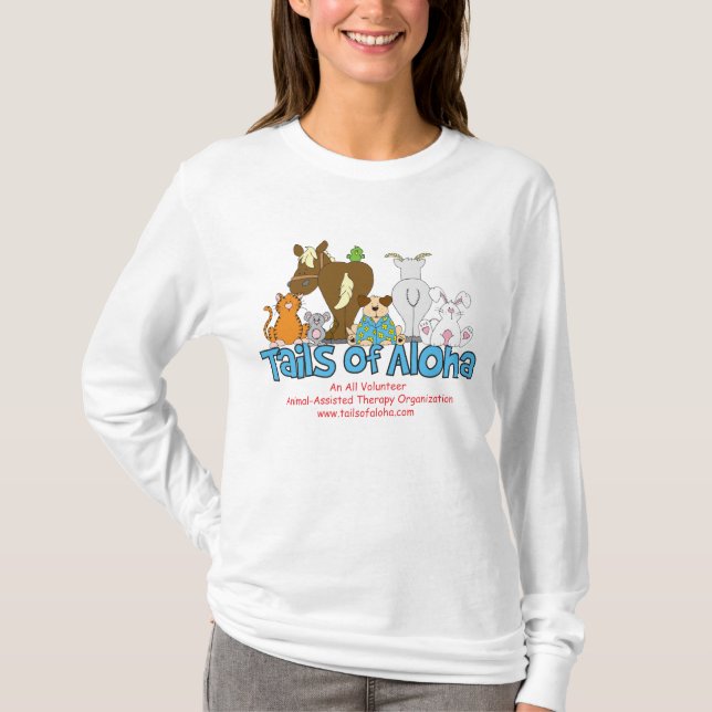 Kvinna långärmadTshirt Tee Shirt (Framsida)