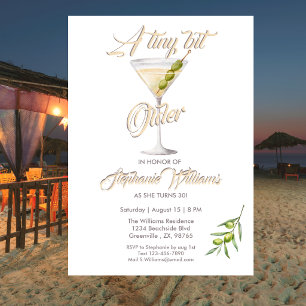 Kvinna Lite Äldre Cocktailfest 30-årsdag Inbjudningar