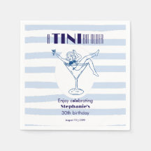Kvinna Lite Äldre Martini Tema 30-årsdag