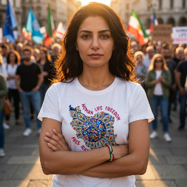 Kvinna Liv Frihet | Persisk Konst Rött Iranskt Gåv T Shirt
