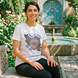 Kvinna Liv Frihet | Persisk Matta Blå T Shirt